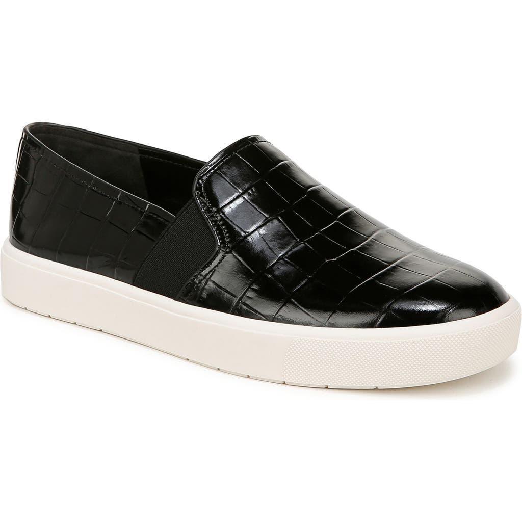 Blair Croco Slip-on Sneakers In Black Croco Print Leather Product Image