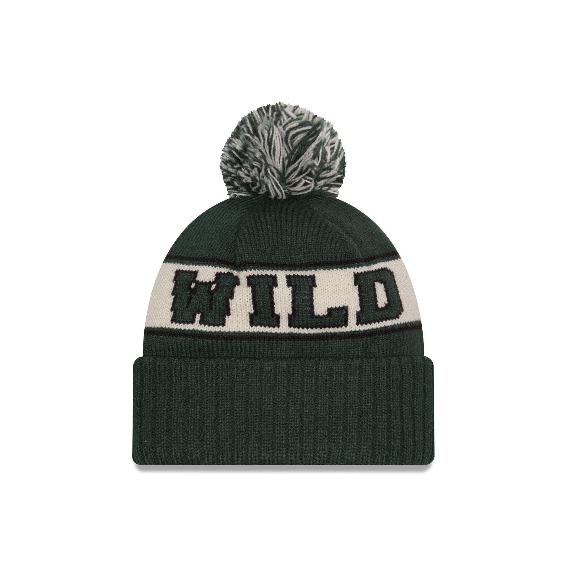 Minnesota Wild Retro Pom Knit Hat Male Product Image