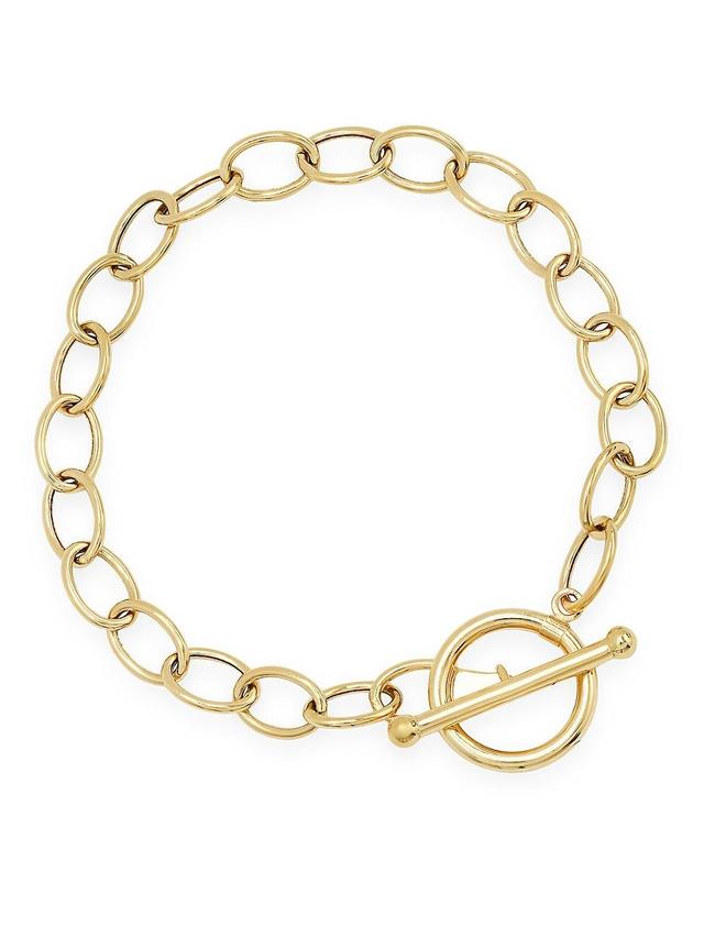 Womens 14K Yellow Gold Oval-Link Chain Bracelet Product Image