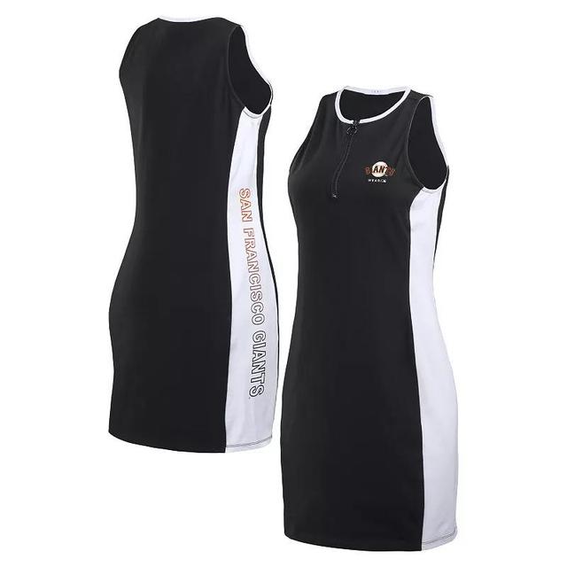 Womens WEAR by Erin Andrews San Francisco Giants Color Block Quarter-Zip Sleeveless Dress Product Image