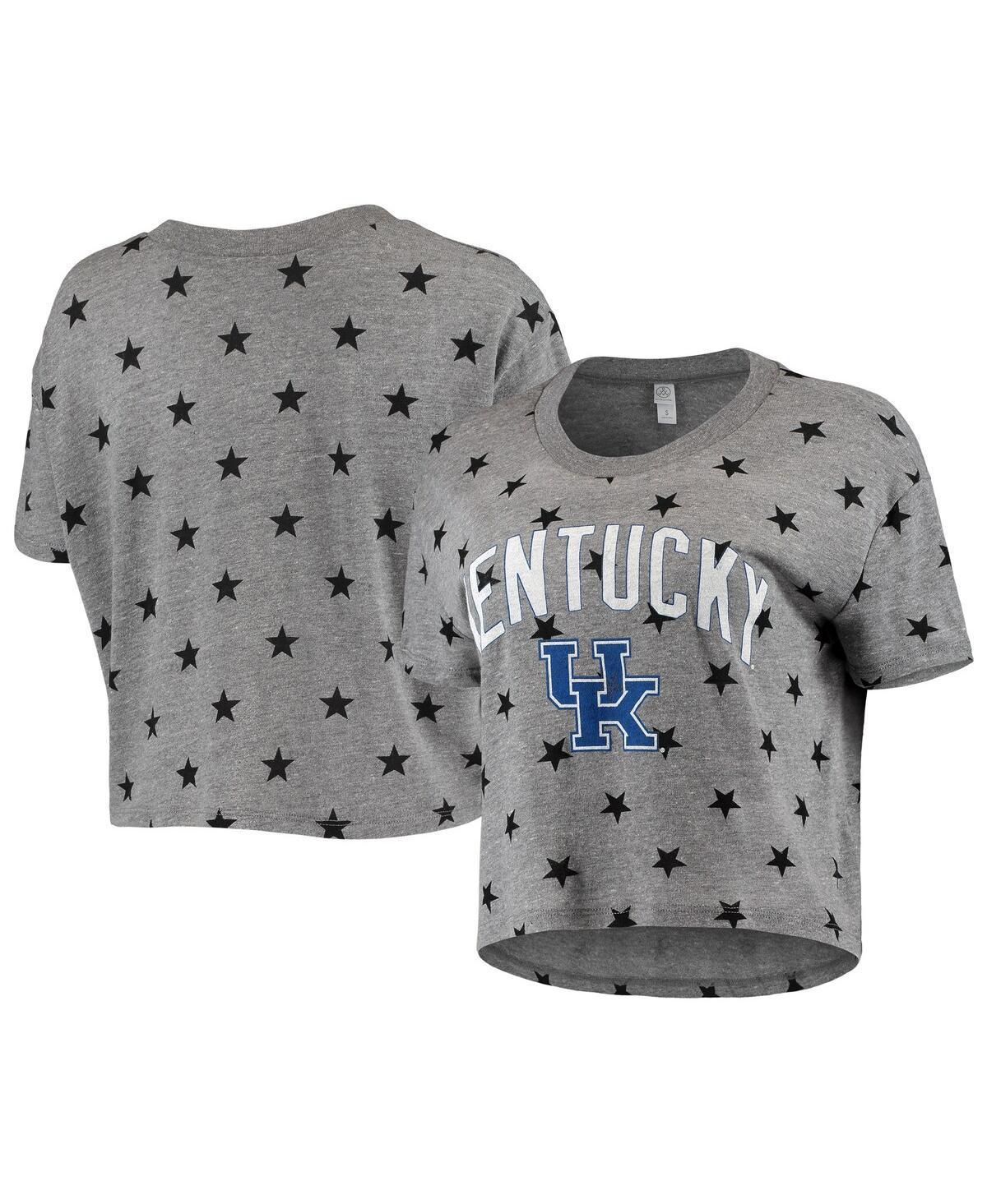 Womens Alternative Apparel Gray Kentucky Wildcats Headliner Stars Cropped Tri-Blend T-Shirt Product Image