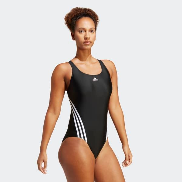 adidas 3-Stripes SwimsuitBlack 14Womens Product Image