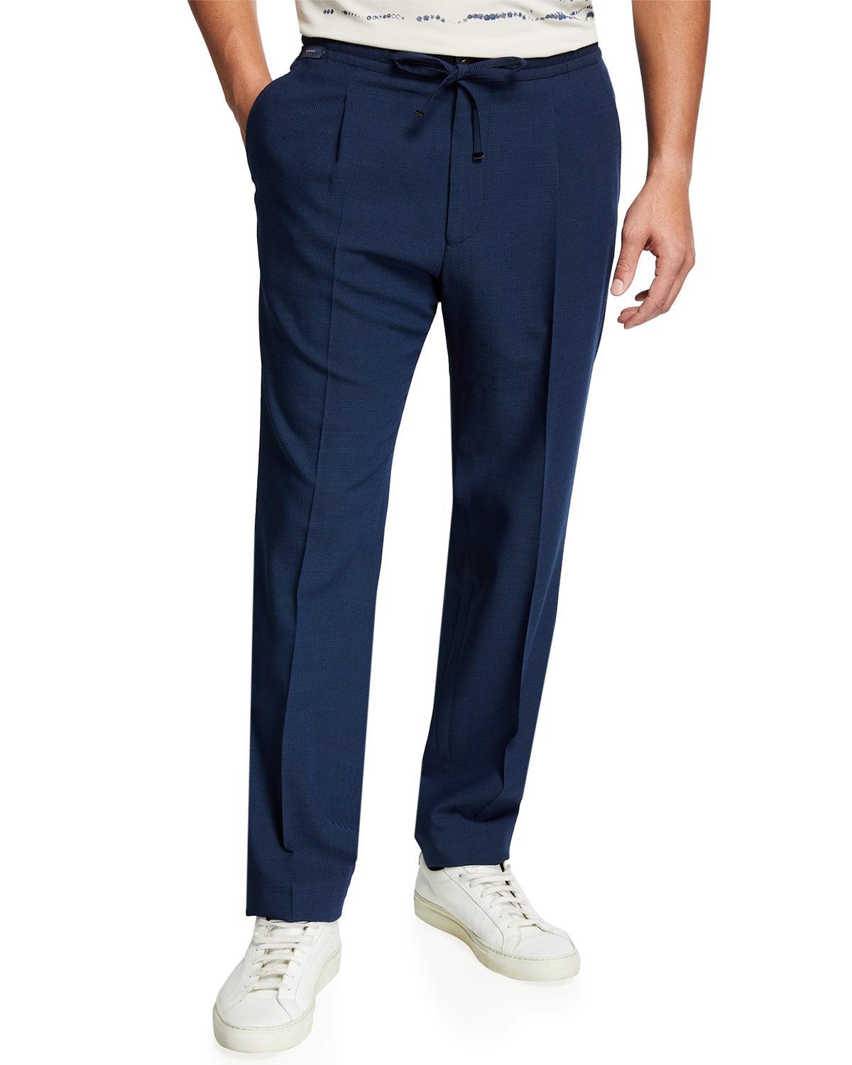 Mens Technical Wool Drawstring Trousers Product Image