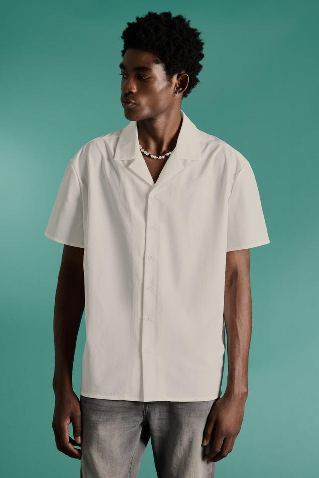 Technical Stretch Oversized Short Sleeve Shirt | boohooMAN USA Product Image