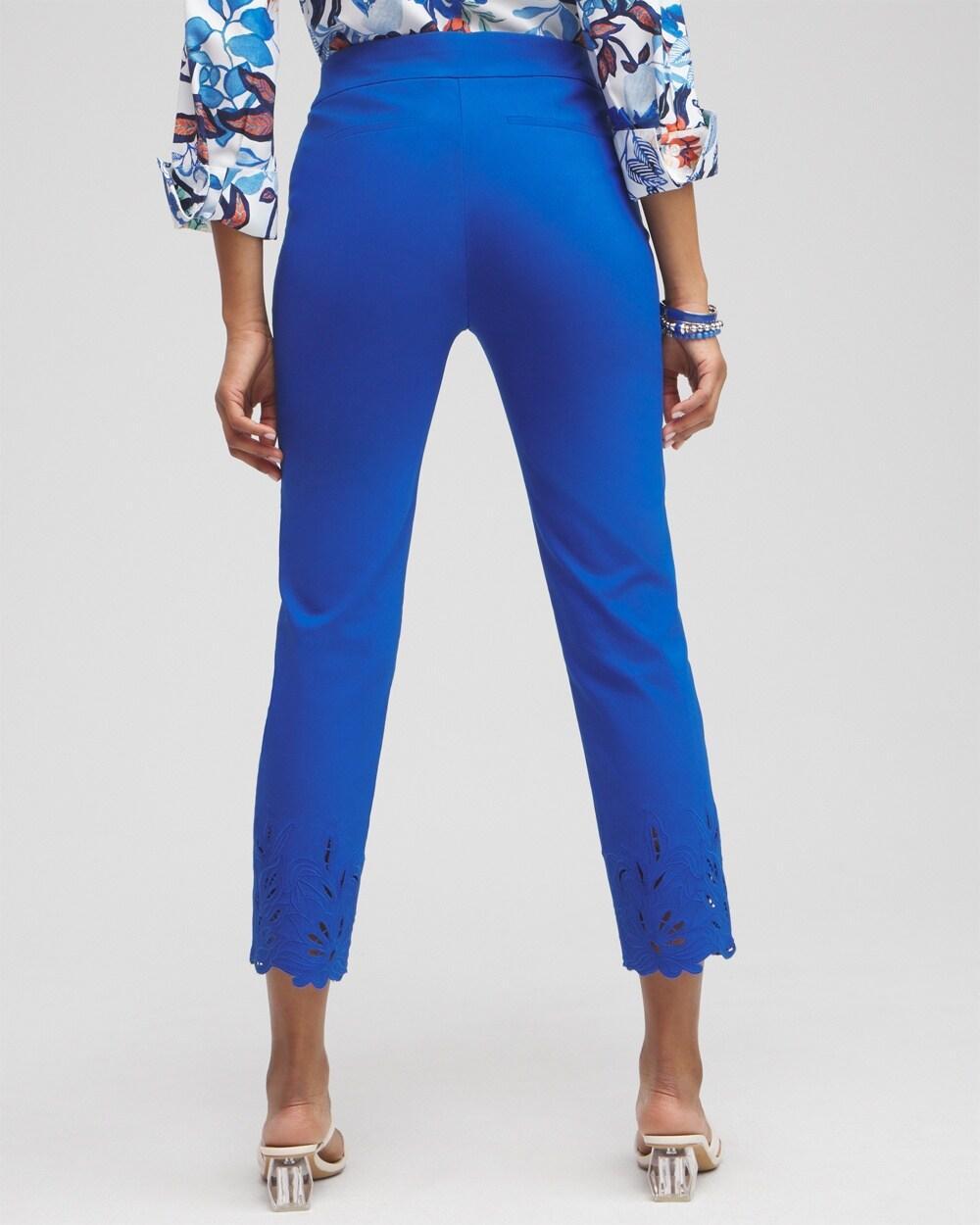 Brigitte Embroidered Slim Cropped Pants Product Image