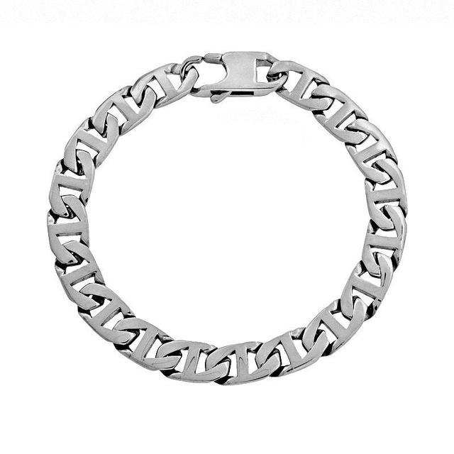 LYNX Stainless Steel Mariner Chain Bracelet - Men, Mens Silver Product Image