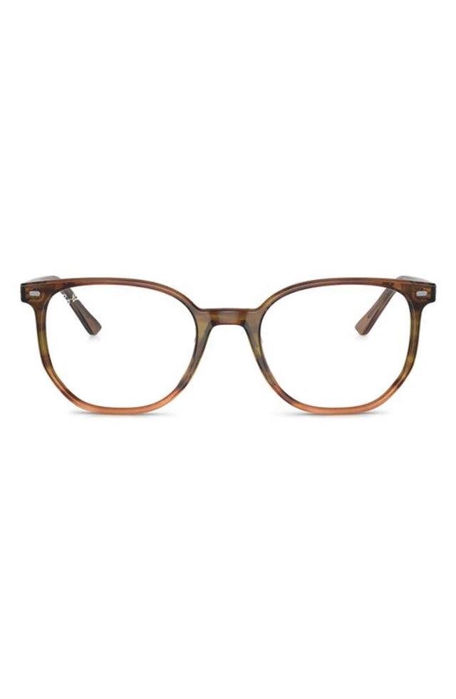 RAY BAN Elliot 50mm Irregular Optical Glasses In Brown Gradient Product Image