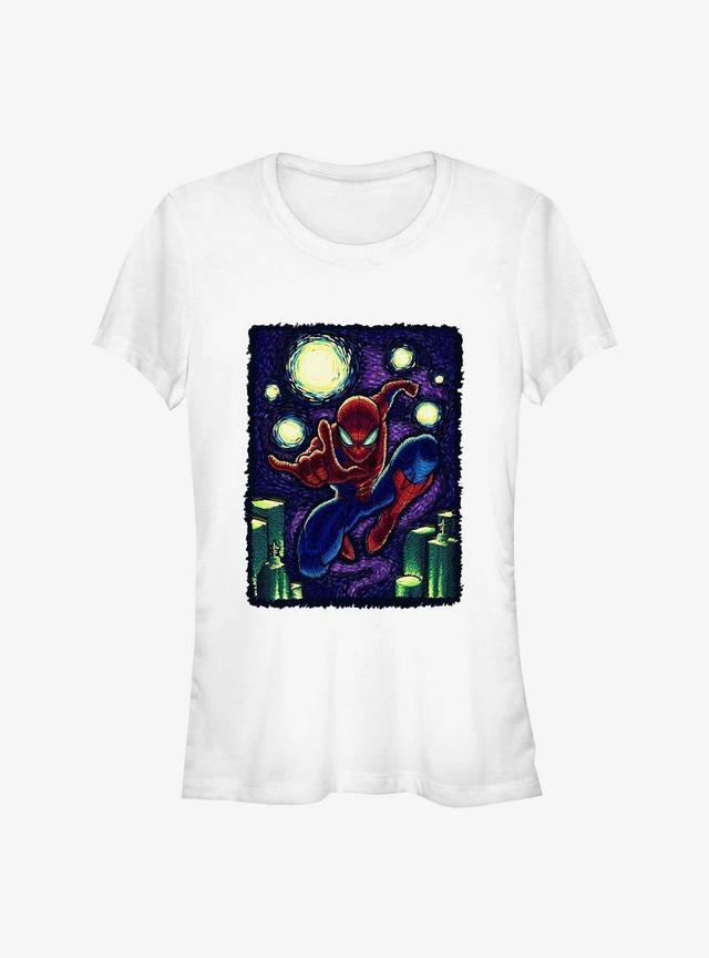 Marvel Spider-Man Starry New York Girls T-Shirt Product Image