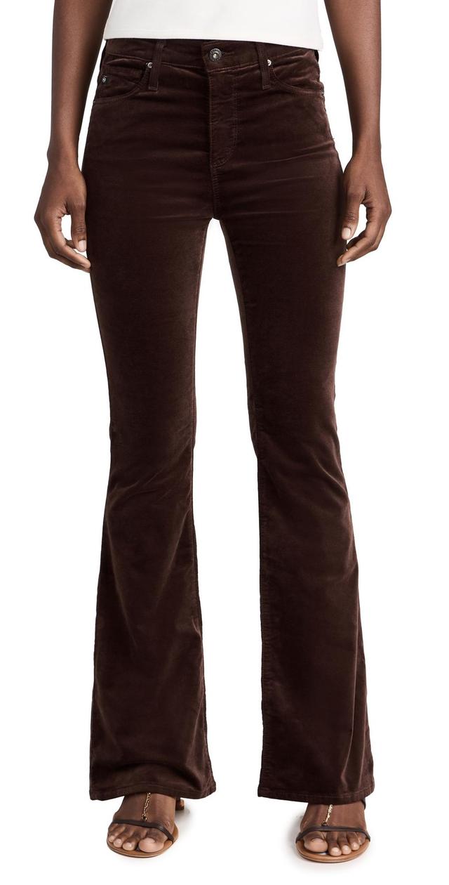 Womens Farrah Velvet Boot-Cut Pants Product Image