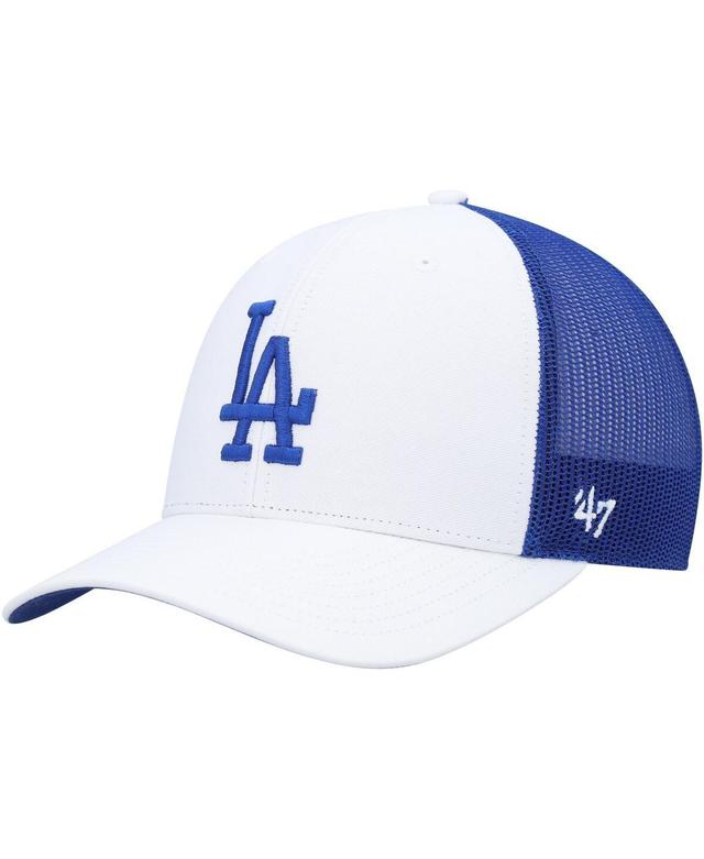 Mens 47 Brand White Los Angeles Dodgers Secondary Trucker Snapback Hat Product Image