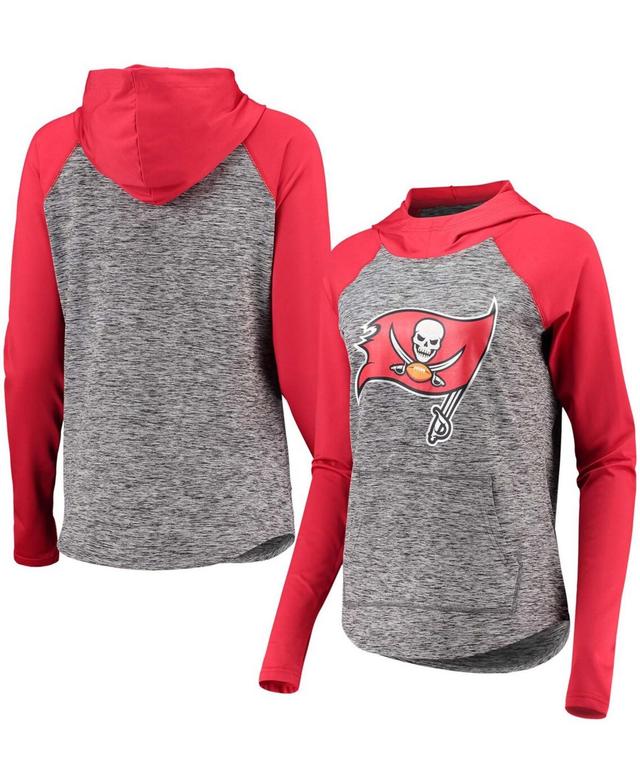 Women's G-III 4Her by Carl Banks Heathered Gray/Red Tampa Bay Buccaneers Championship Ring Pullover Hoodie Product Image