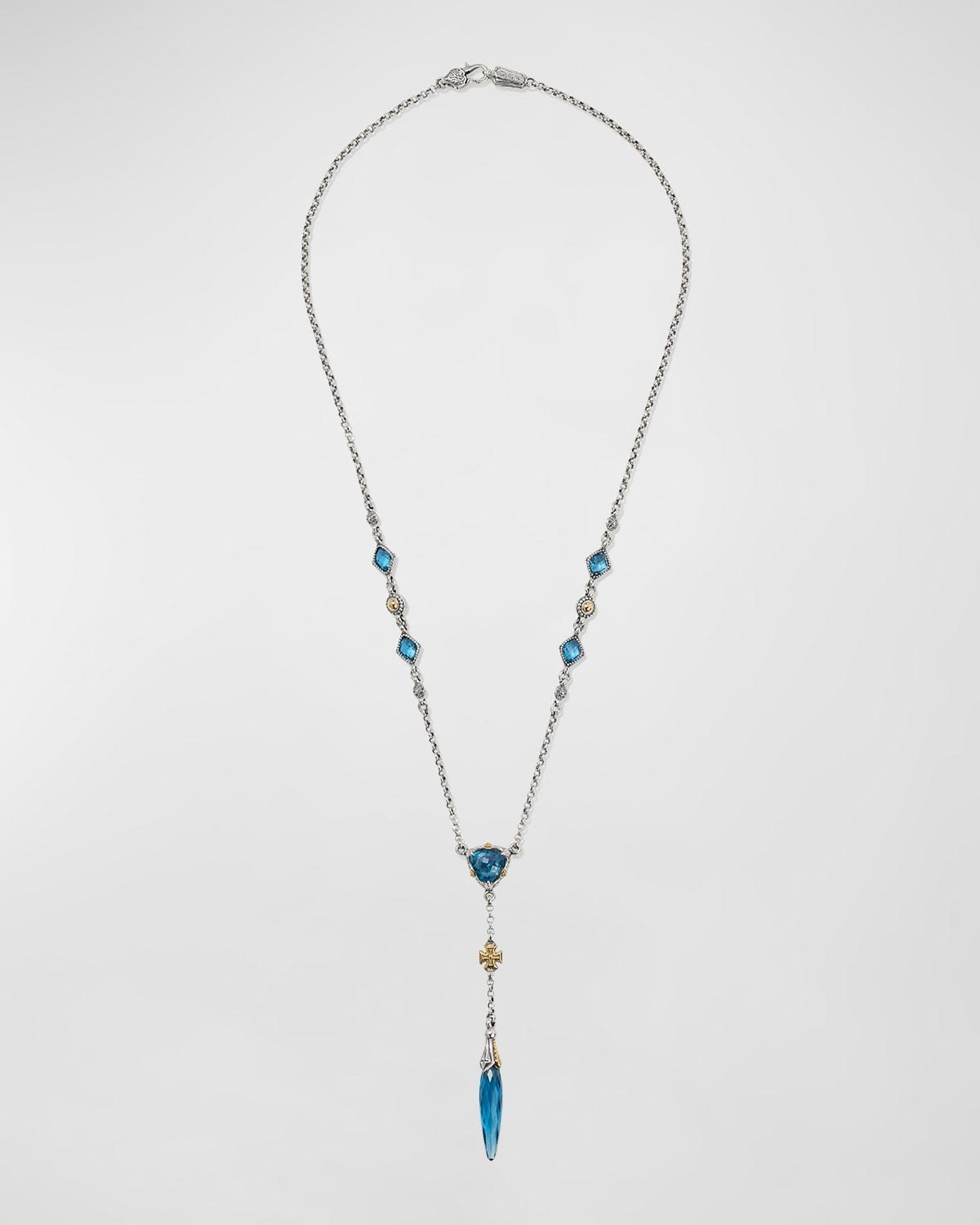 18k Gold Blue Spinel Necklace Product Image