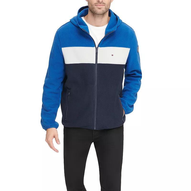 Mens Tommy Hilfiger Fleece Colorblock Hooded Jacket Product Image