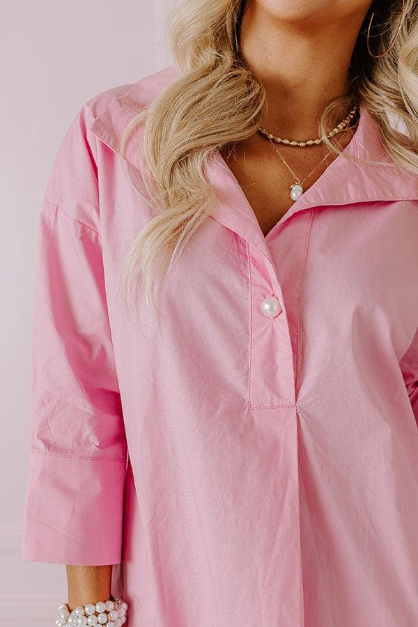 Manhattan Meeting Shift Top In Pink Product Image