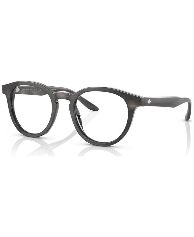 Giorgio Armani Mens Phantos Eyeglasses, AR7227 50 - Striped Gray Product Image