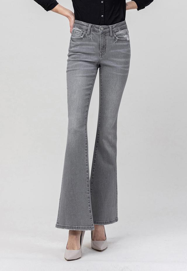 Flying Monkey Flying Monkey Womens Gray Mid Rise Flare Jeans Size 25 - Maurices Product Image