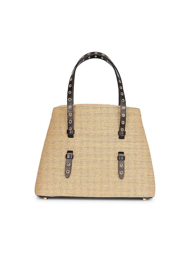 Womens Mina 25 Raffia & Leather Tote Bag Product Image