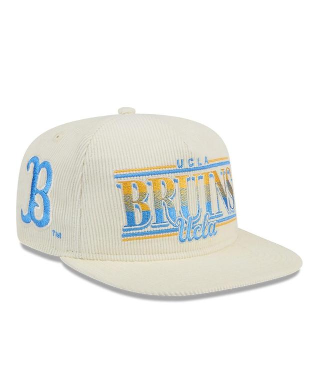 New Era Mens White Ucla Bruins Throwback Golfer Corduroy Snapback Hat Product Image