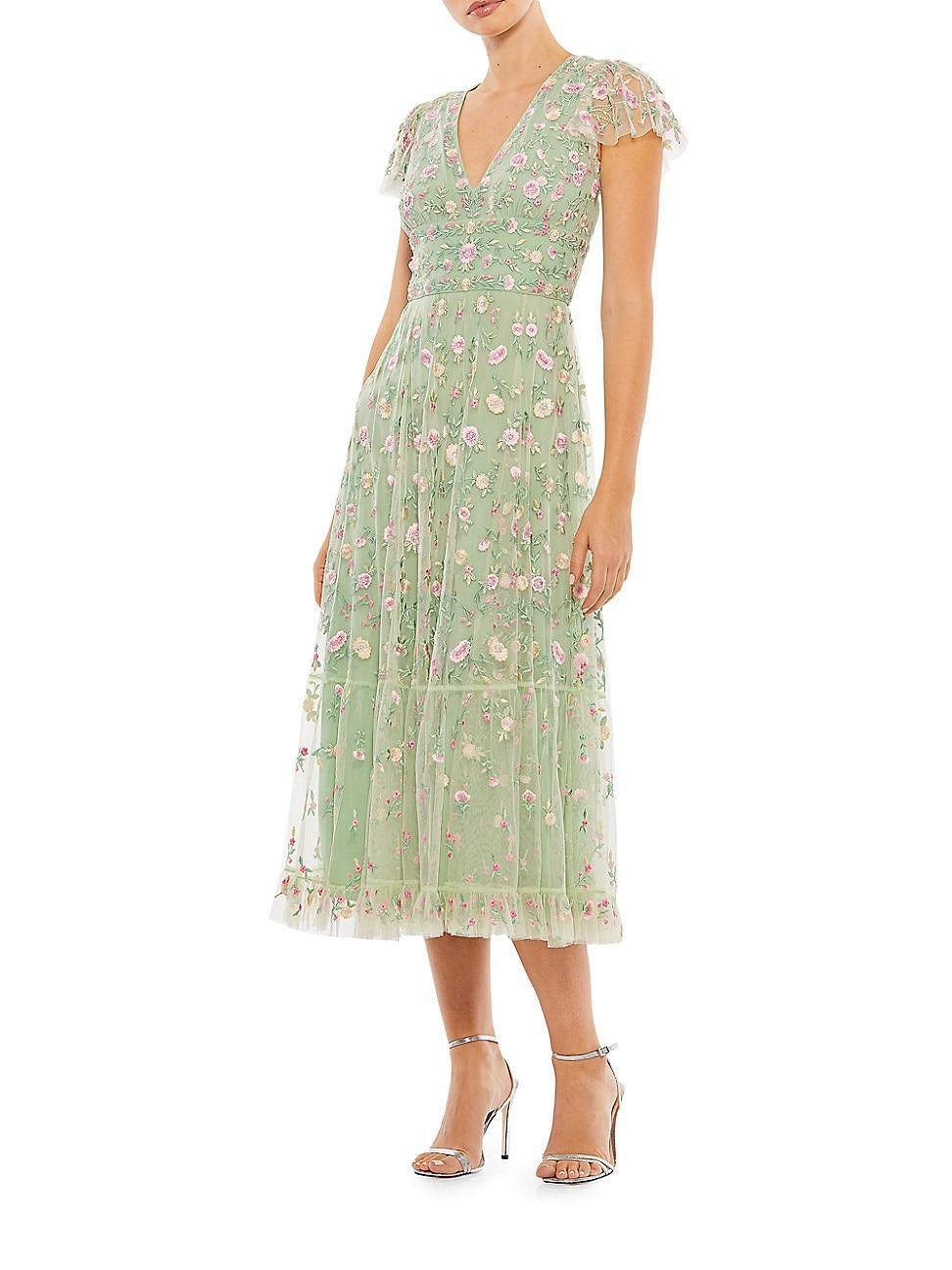 Womens Floral Midi Dress Product Image