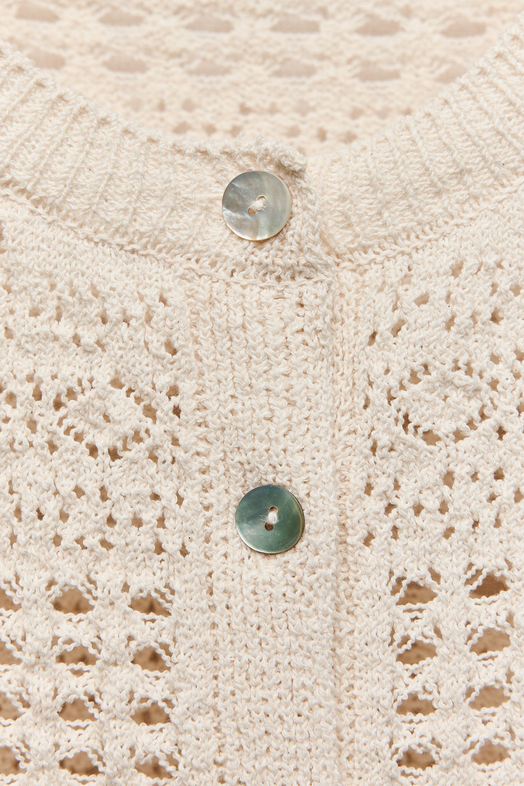 COMBINATION POINTELLE KNIT CARDIGAN Product Image