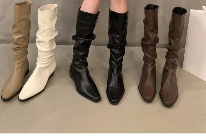 Ruched Mid-Calf Boots product image