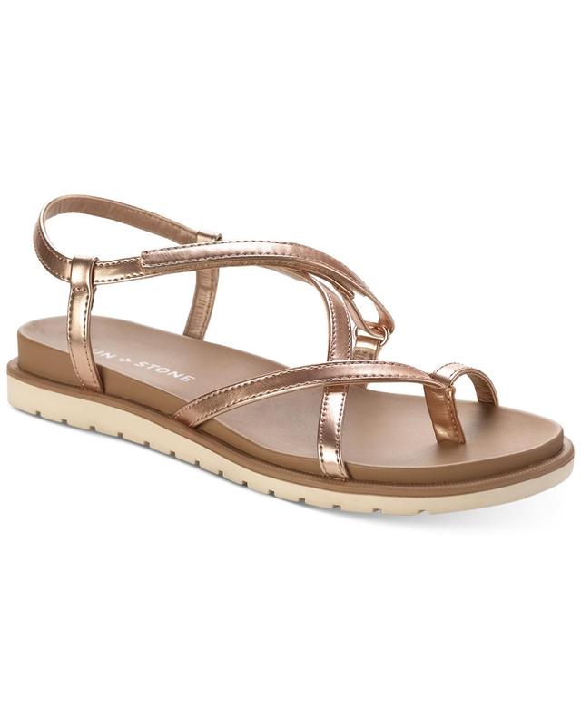 Sun + Stone Womens Juune Toe Loop Strappy Flat Sandals, Created for Macys Product Image