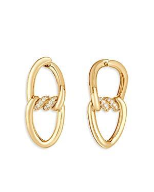 Womens Cialoma 18K Yellow Gold & 0.35 TCW Diamond Small Chain Link Earrings Product Image