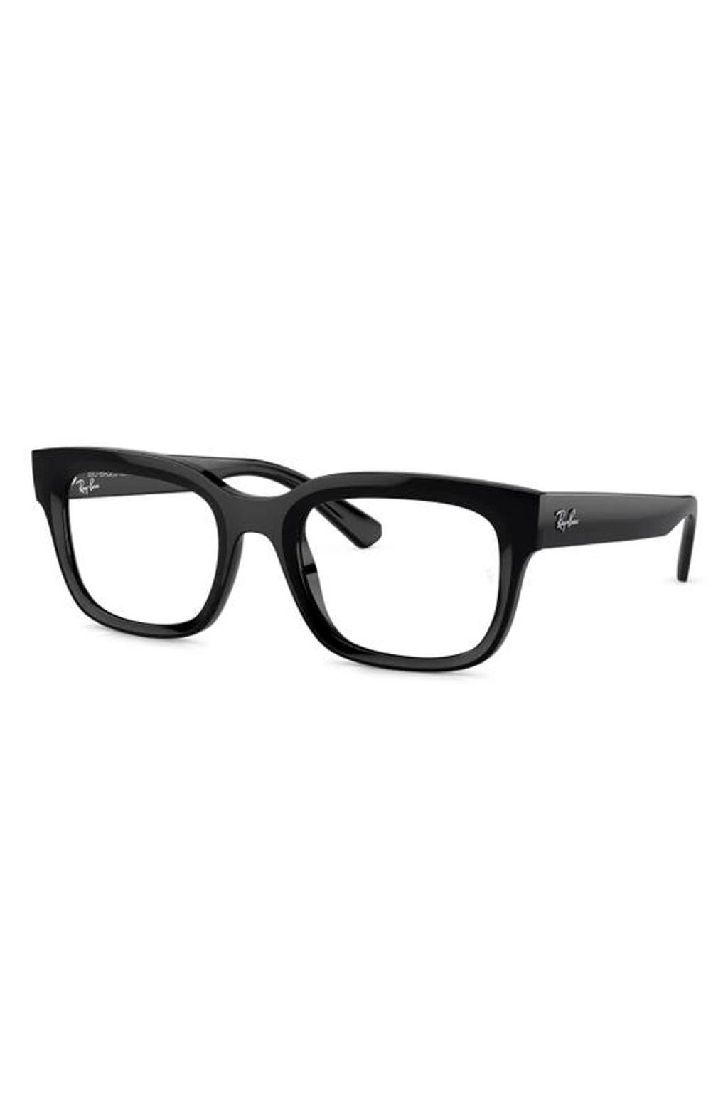 RAY BAN Chad 54mm Rectangular Optical Glasses In Black Product Image