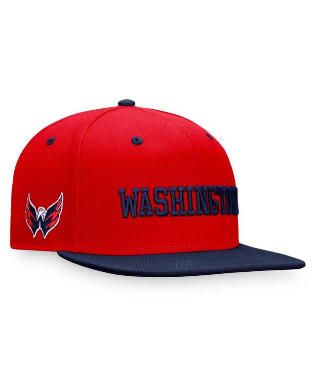 Mens Fanatics Branded /Navy Washington Capitals Heritage City Two-Tone Snapback Hat Product Image