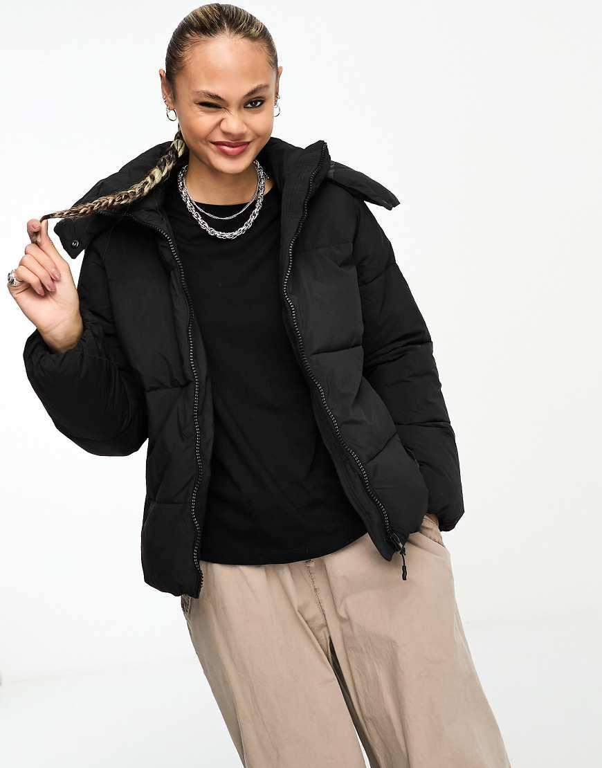 Cotton:On button up mother puffer jacket with removable hood Product Image