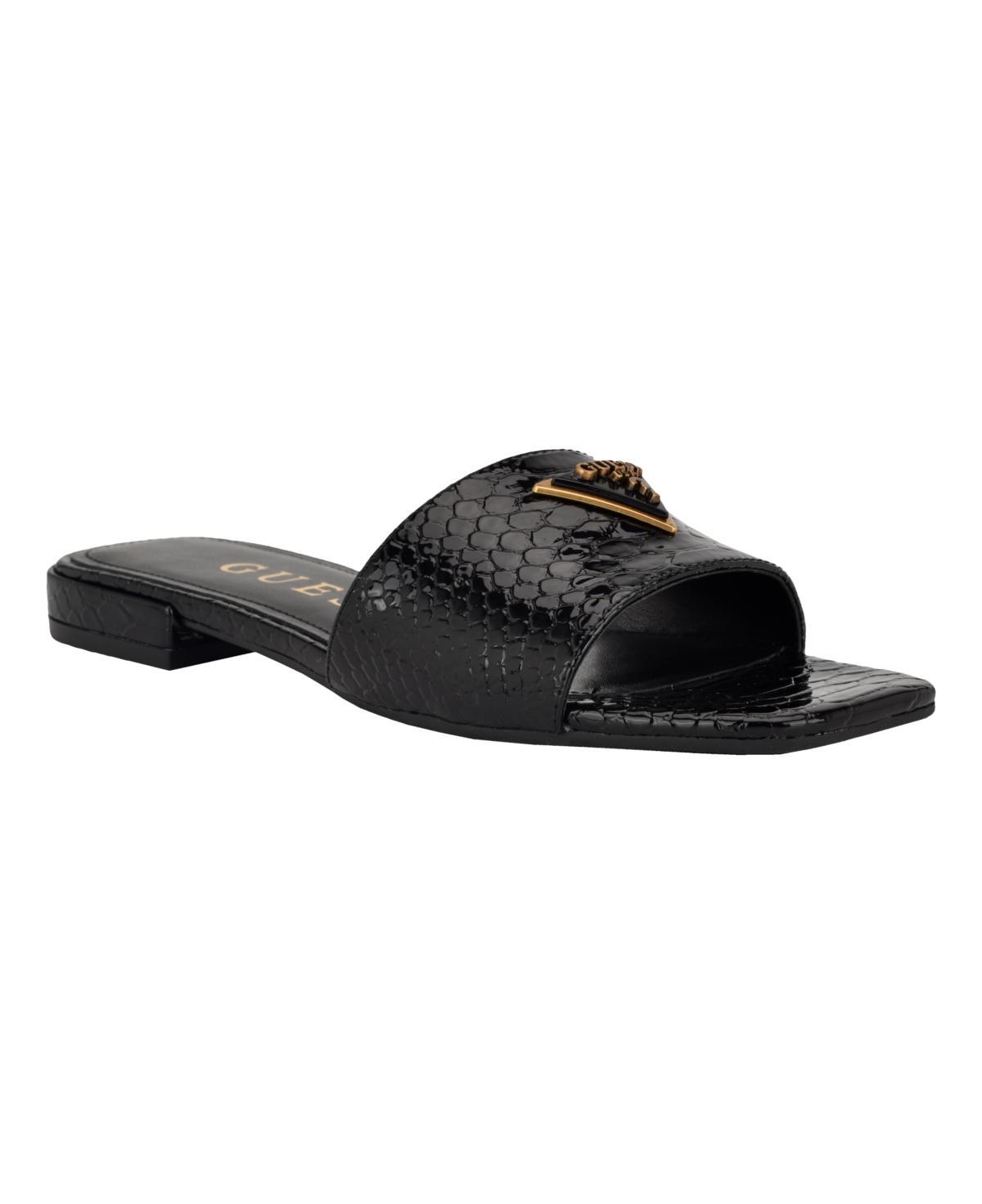 Guess Womens Tamsea One Band Square Toe Slide Flat Sandals Product Image