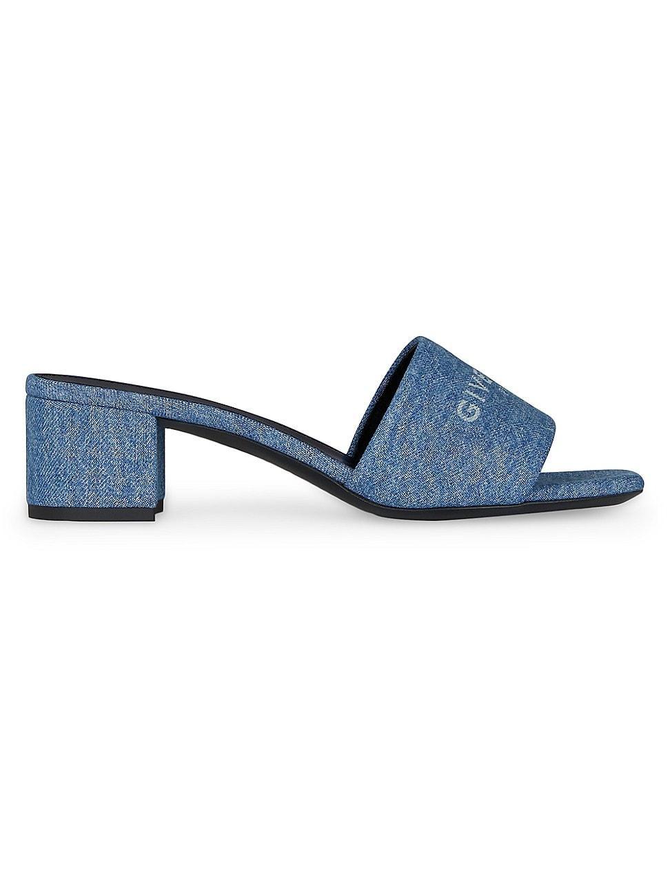 4G Logo Denim Slide Sandals Product Image