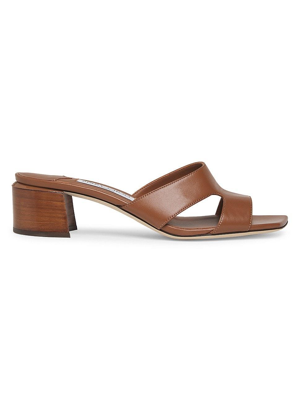 Womens Ellison 45MM Open-Toe Leather Mules Product Image