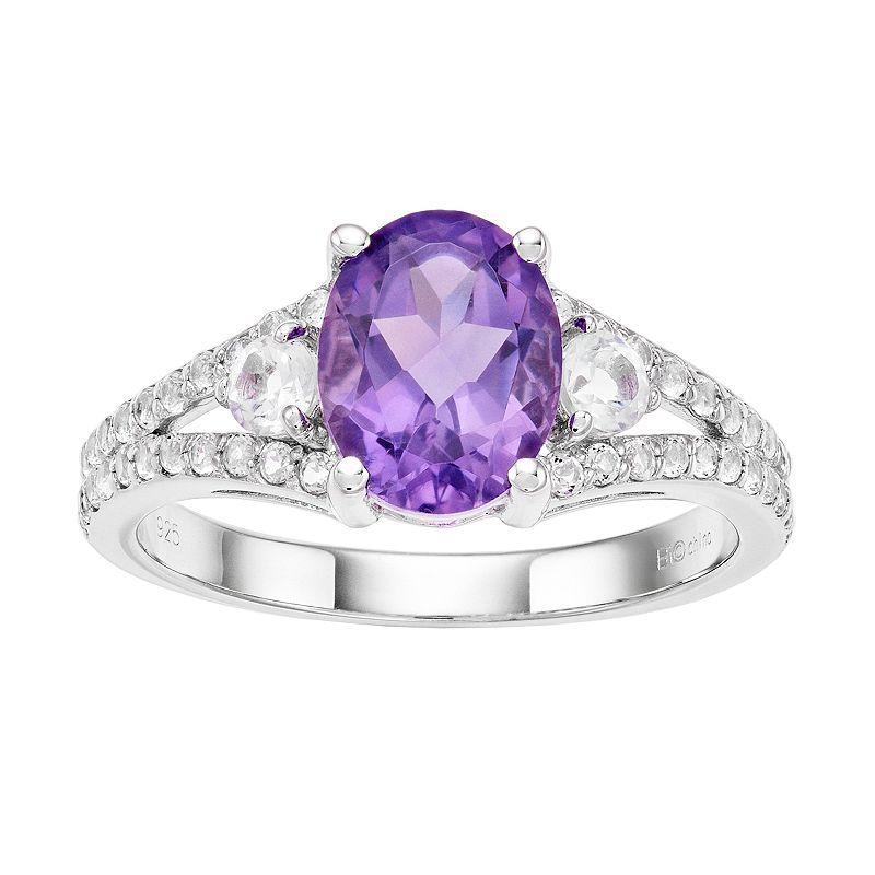 Gemminded Sterling Silver Gemstone Ring, Womens Purple Product Image