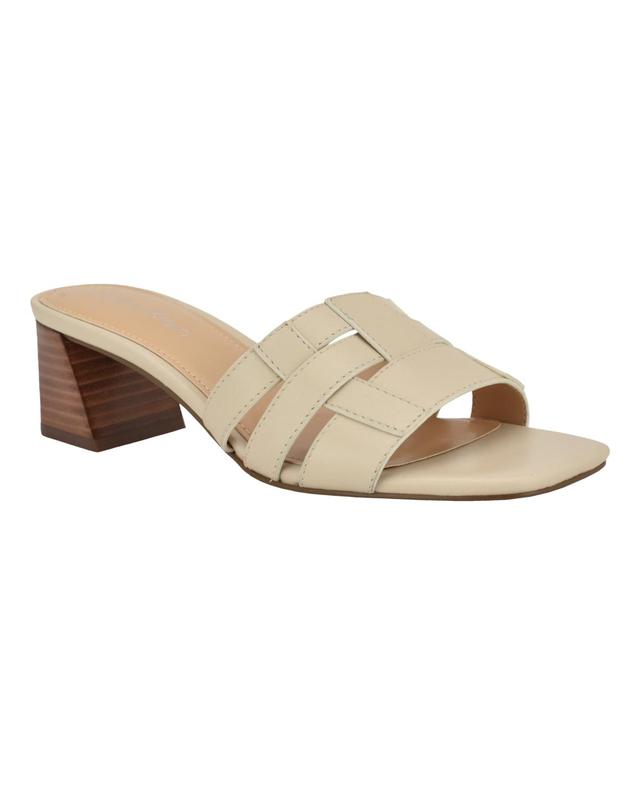 Calvin Klein Womens Alise Square Toe Slip-On Dress Sandals Product Image