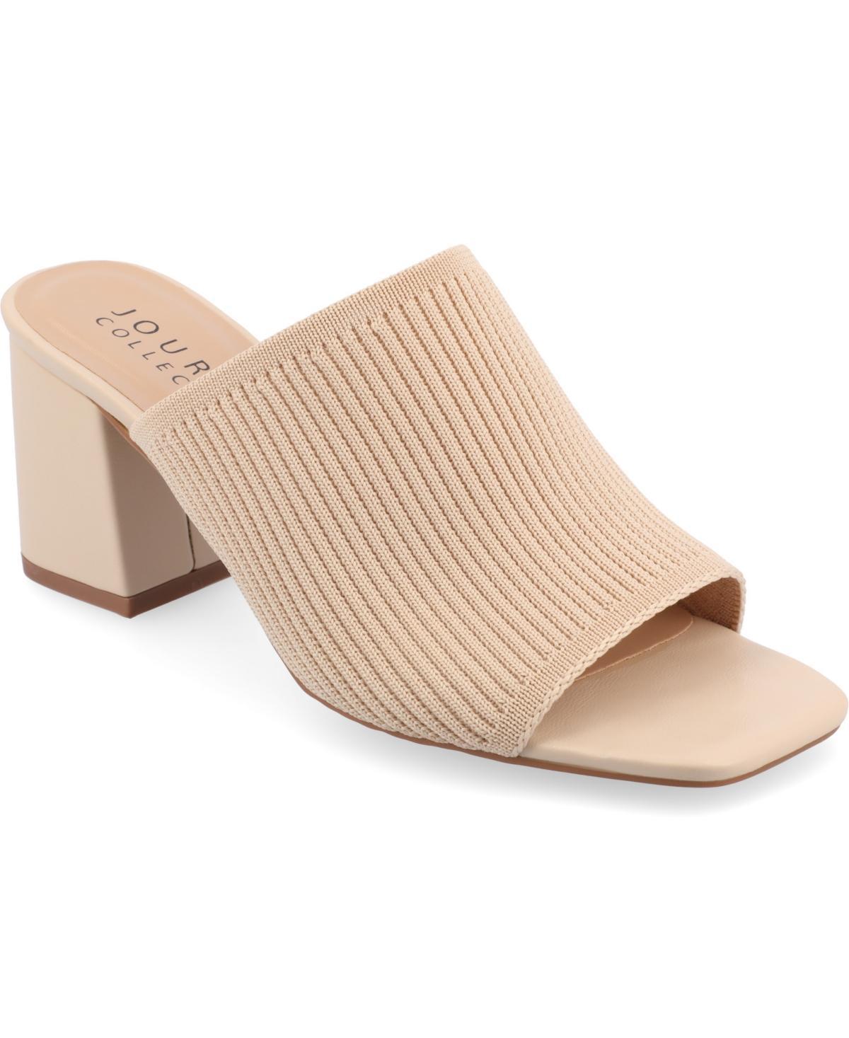 Journee Collection Womens Lorenna Block Heel Slide Sandals Product Image