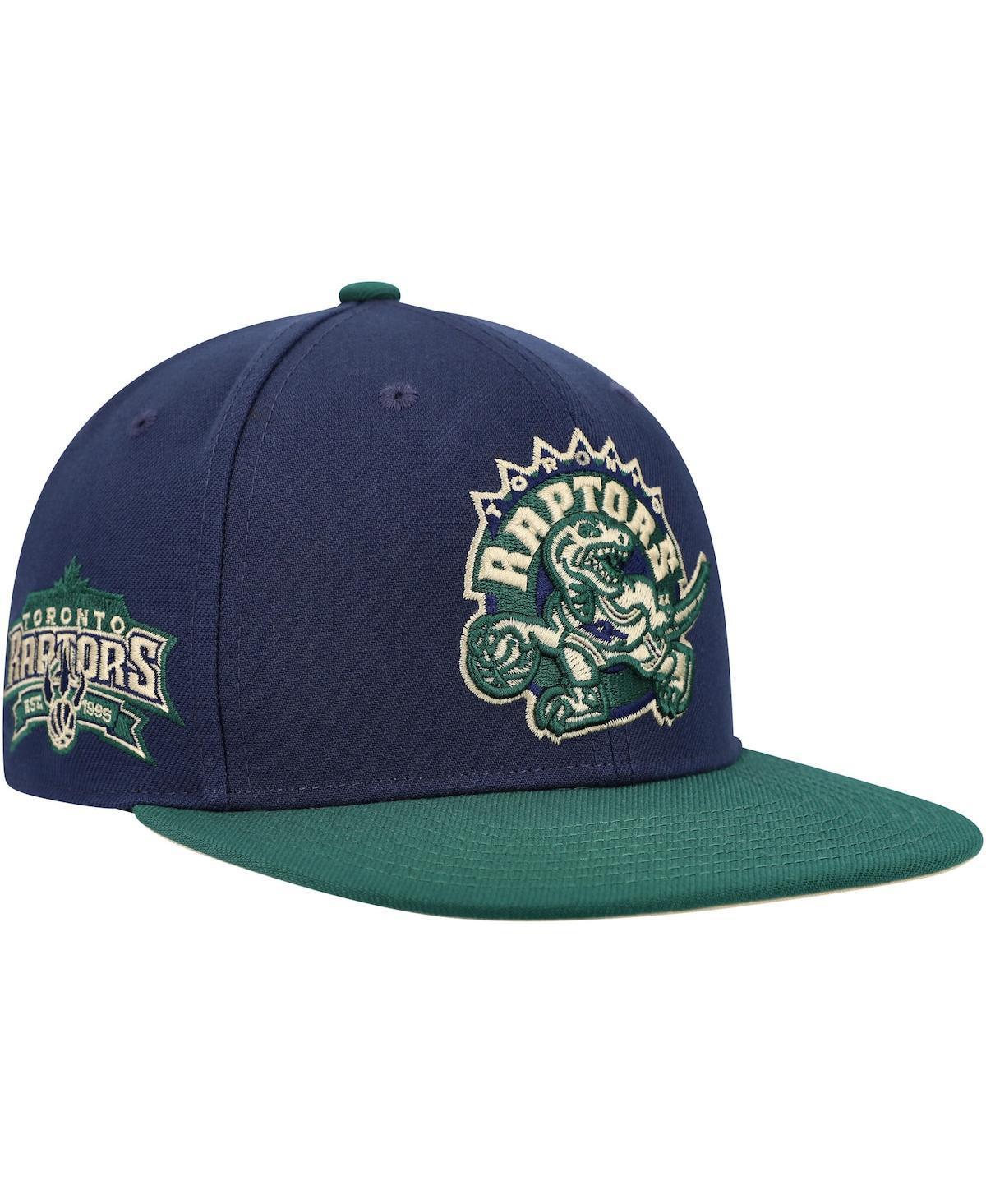 Mens Mitchell & Ness Navy Toronto Raptors Hardwood Classics Grassland Fitted Hat - Navy Product Image