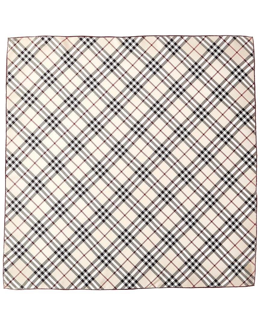 BURBERRY Check Silk Scarf In Grey Product Image