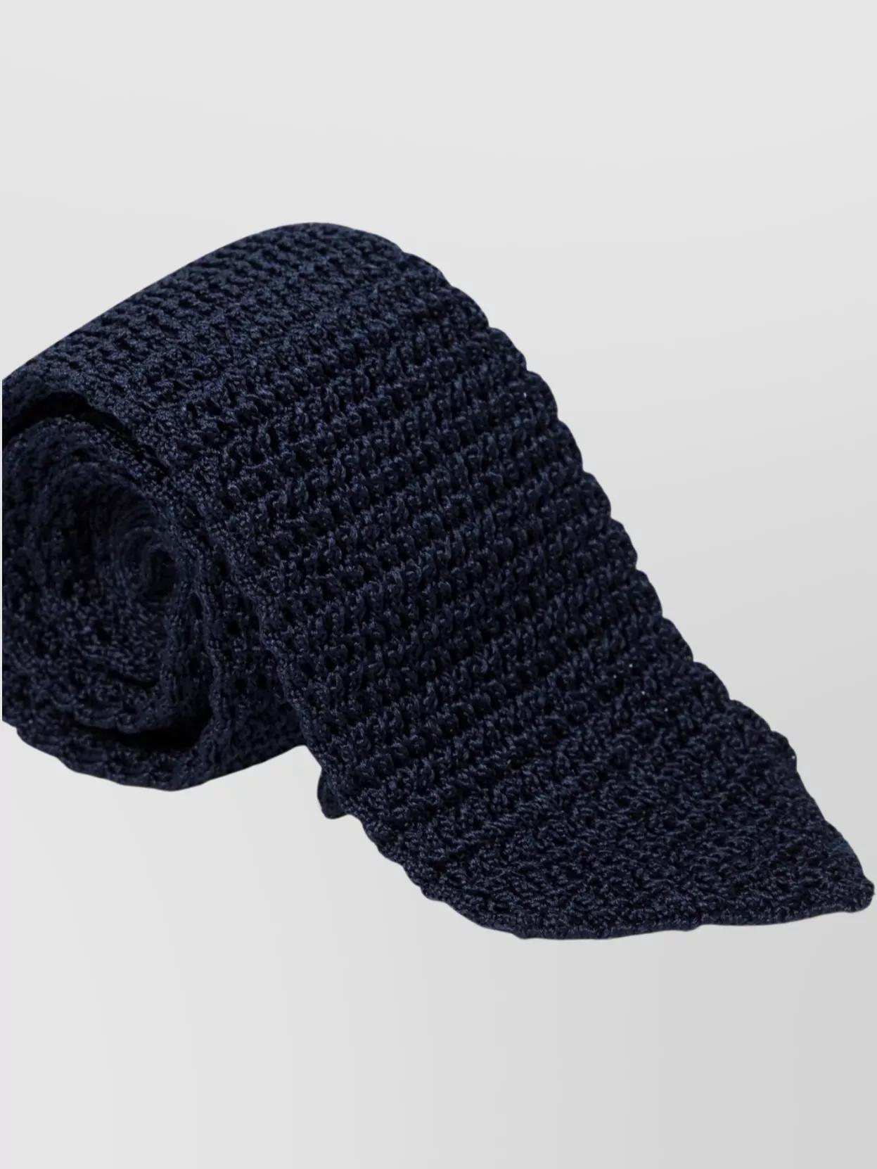 TOM FORD Knitted Slim Textured Neckwear Collection In Black Product Image