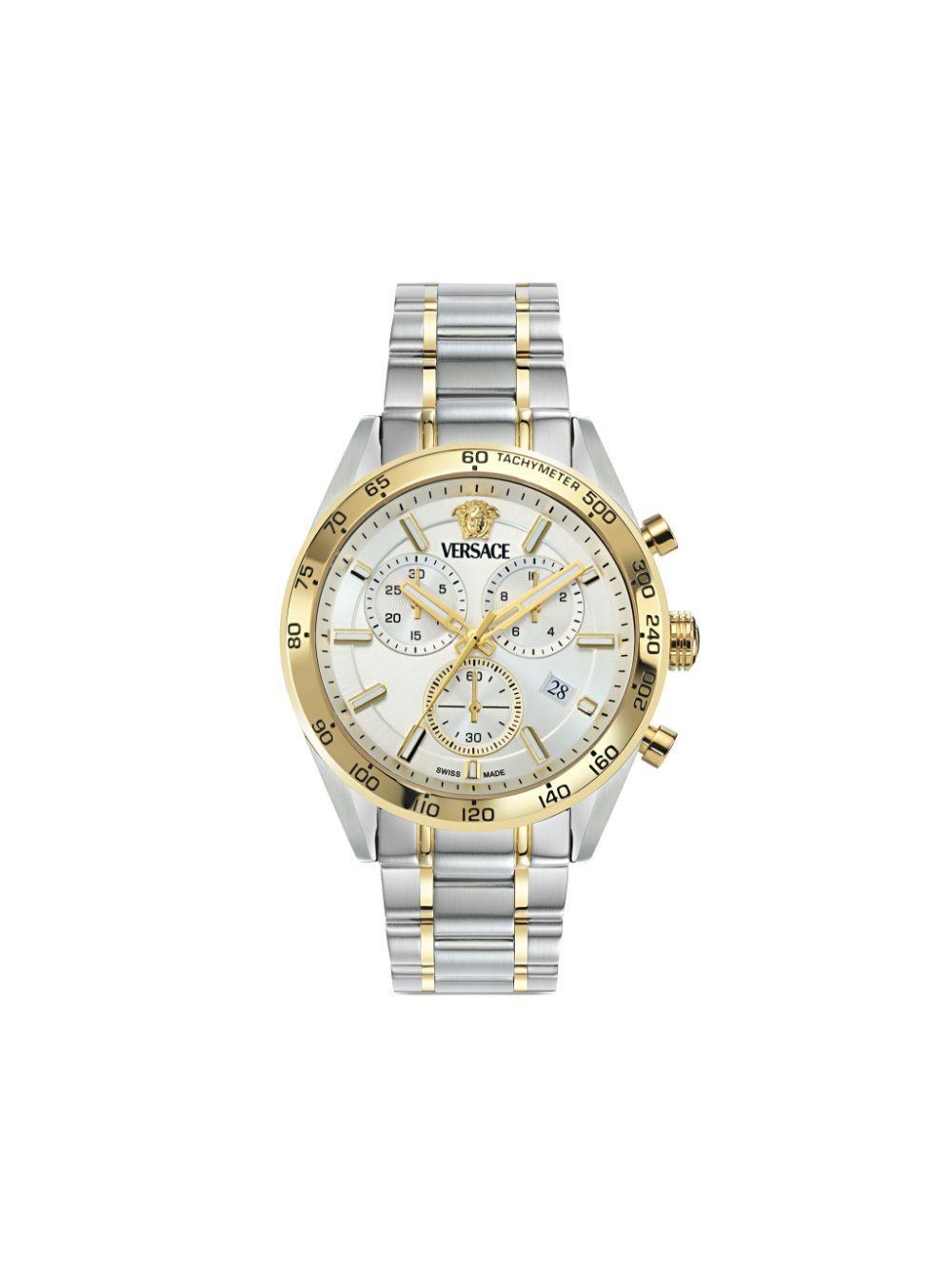 VERSACE V-code Chronograph, 41mm In Silver Product Image