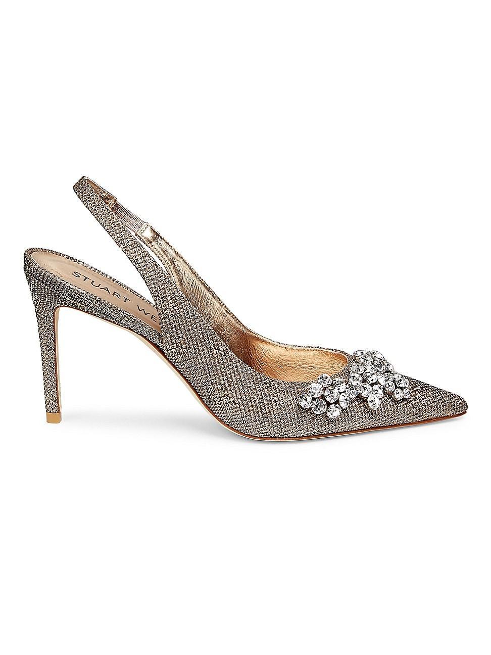 Womens Crystal Fleur 85MM Slingback Pumps Product Image