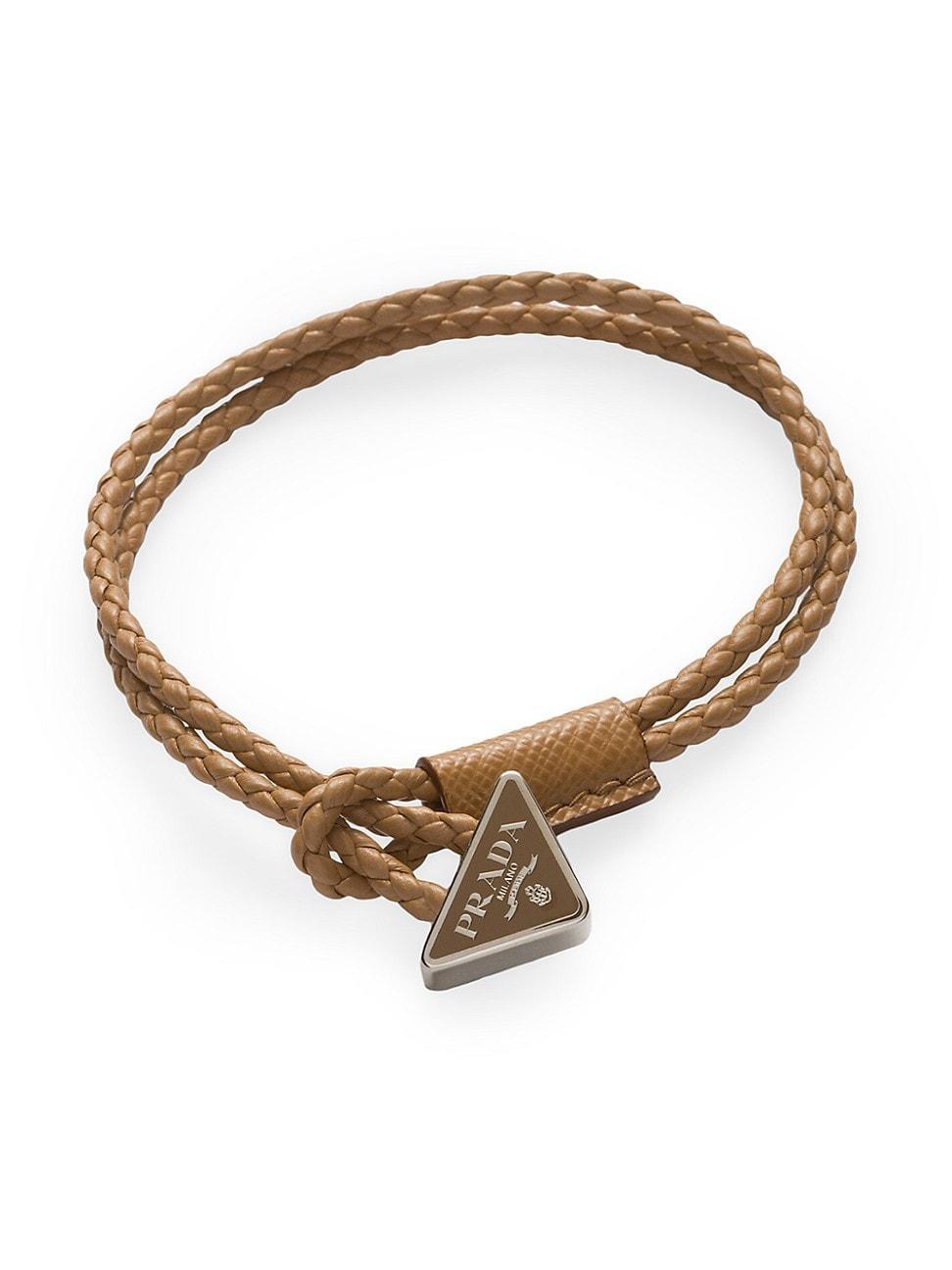 Mens Braided Nappa Leather Bracelet Product Image