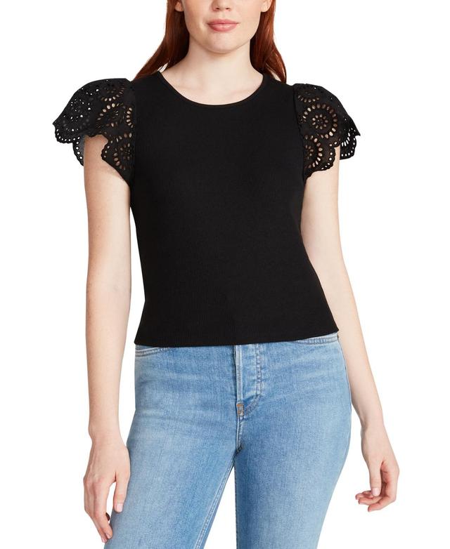 Steve Madden Olina Top in White. Product Image