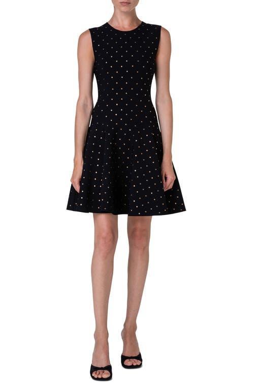 Akris punto Stud Detail Sleeveless Fit & Flare Dress Product Image