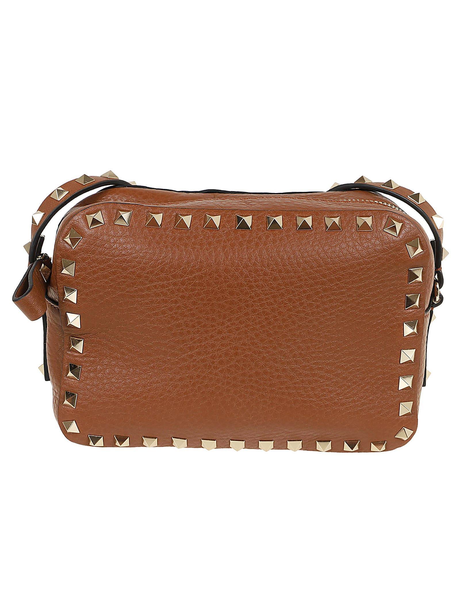 VALENTINO GARAVANI Women's Rockstud Cross Body Bag In Tobacco Product Image