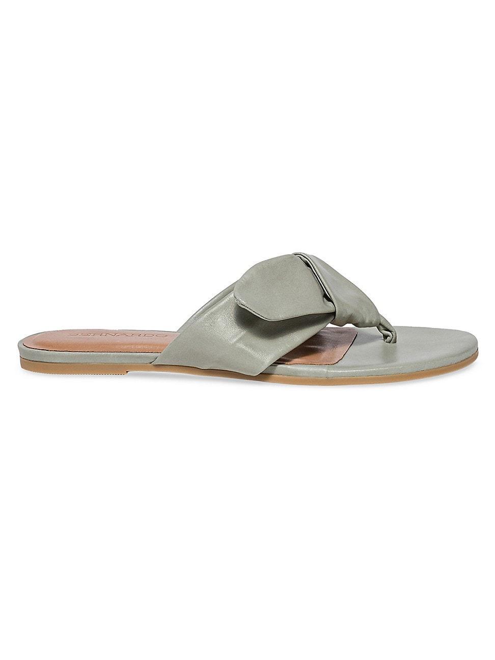 Calfskin Thong Slide Sandals Product Image