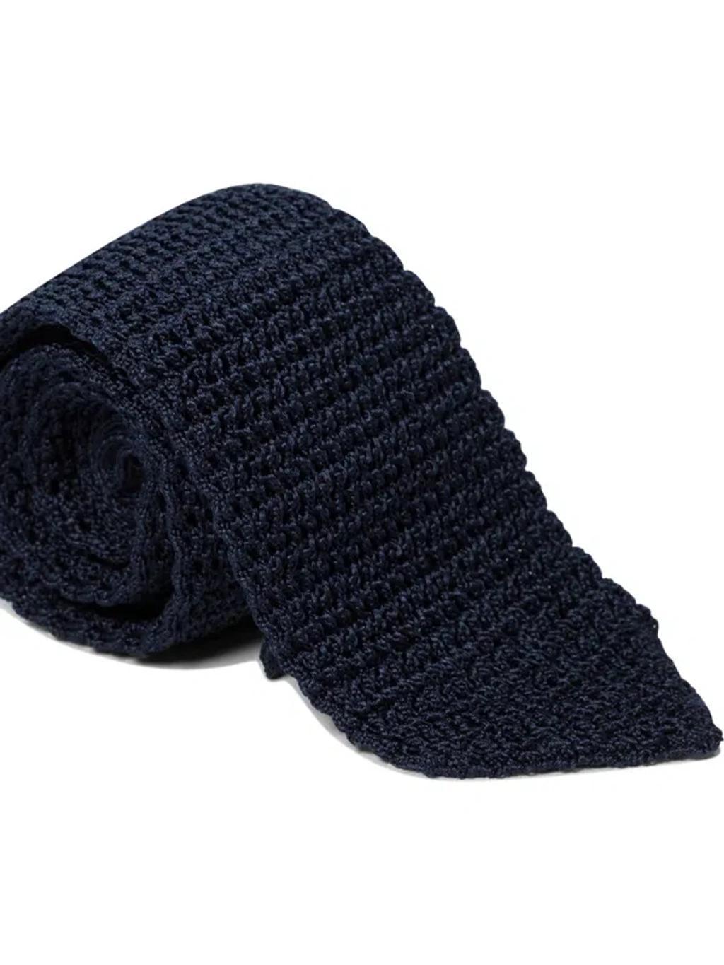 TOM FORD Knitted Slim Textured Neckwear Collection In Black Product Image