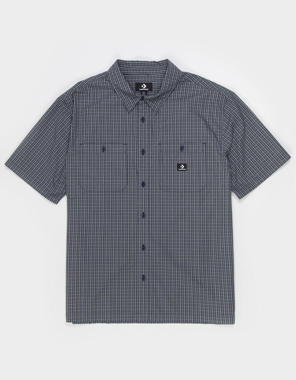 CONVERSE Plaid Mens Button Up Shirt Product Image