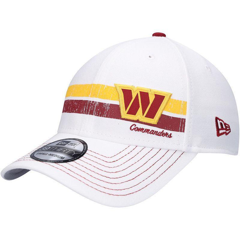 Mens New Era White Washington Commanders Polar 39THIRTY Flex Hat Product Image