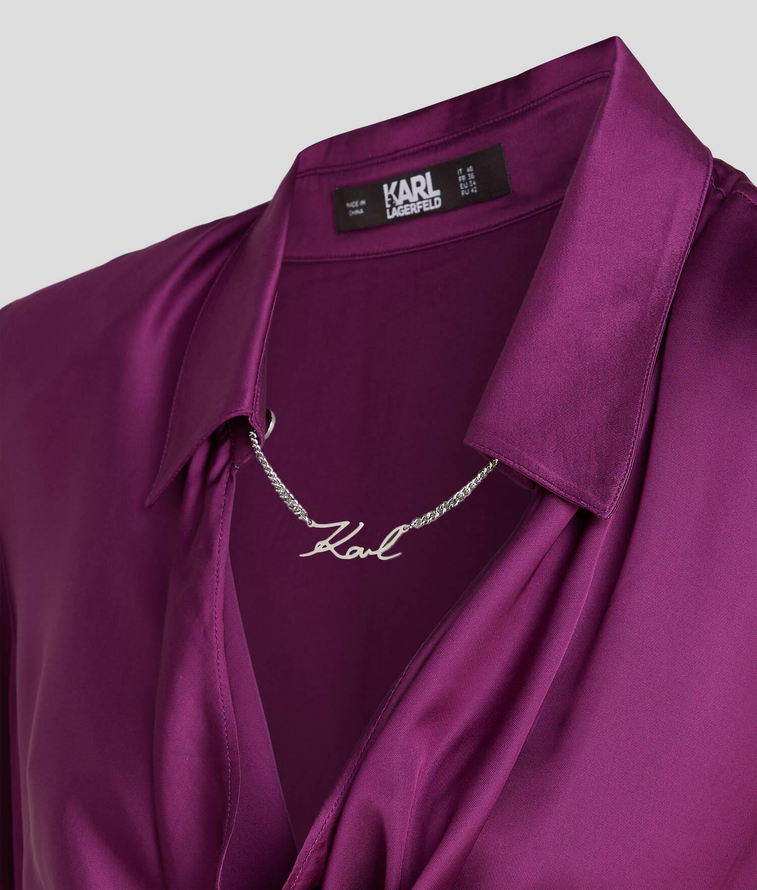 SATIN BLOUSE WITH CHAIN DETAIL Product Image